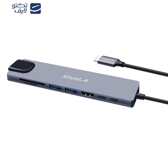 هاب ۸ پورت USB-C شوله مدل H801