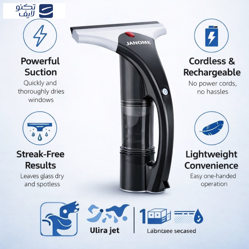 شیشه شوی 0.4 لیتری ژانومه مدل ساکشن دار شارژی CW1580 شیشه شوی 0.4 لیتری ژانومه مدل ساکشن دار شارژی CW1580