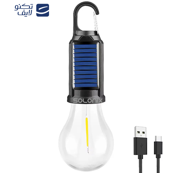 چراغ آویز چادر سولونیکس مدل خورشیدی شارژی کد A01