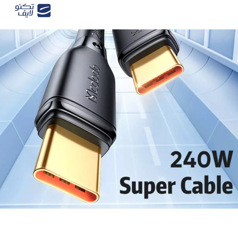 کابل تبدیل USB-C مک دودو مدل CA-3310 240w طول 1.2 متر کابل تبدیل USB-C مک دودو مدل CA-3310 240w طول 1.2 متر