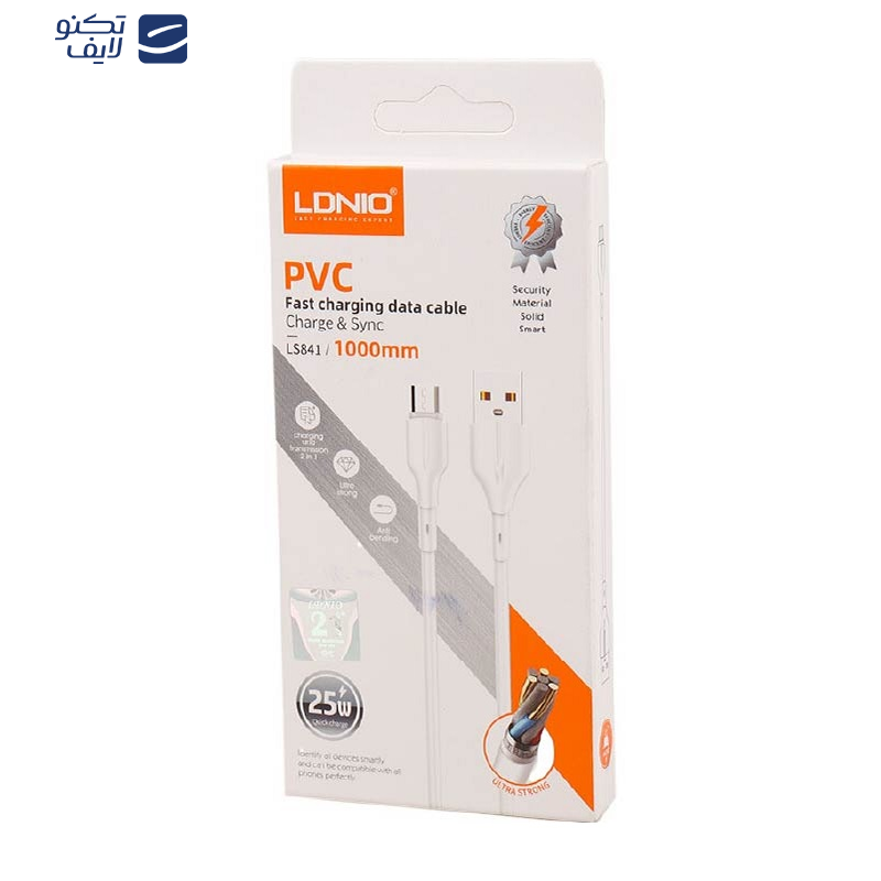کابل تبدیل USB به microUSB الدینیو مدل LS841 طول 1 متر کابل تبدیل USB به microUSB الدینیو مدل LS841 طول 1 متر
