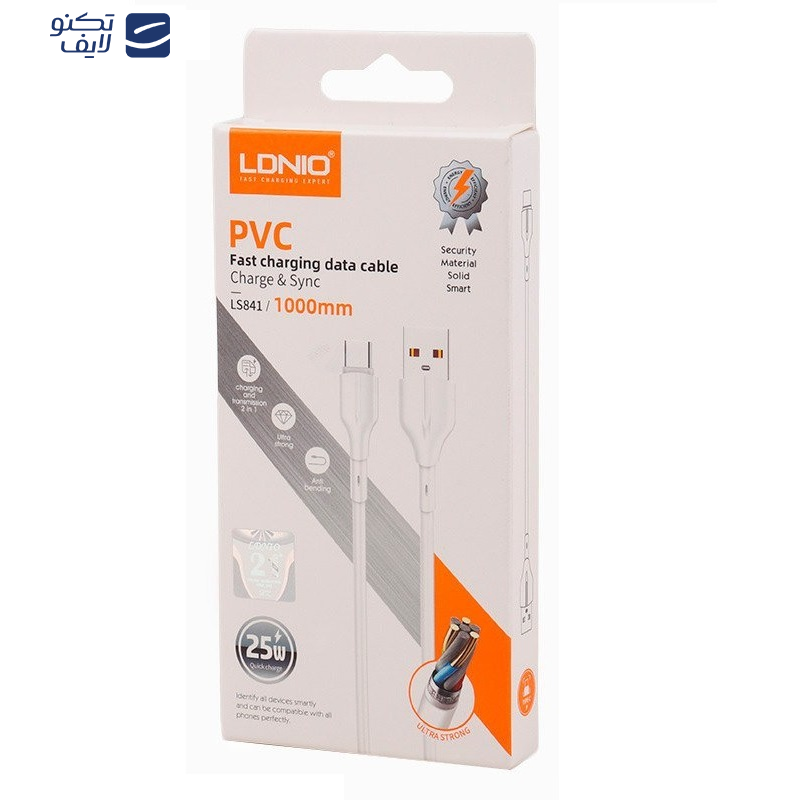 کابل تبدیل USB به USB-C الدینیو مدل LS841 طول 1 متر کابل تبدیل USB به USB-C الدینیو مدل LS841 طول 1 متر