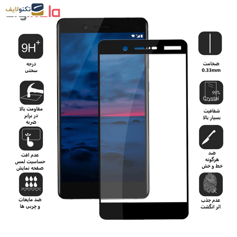 محافظ صفحه نمایش 5D بوف مدل F33 مناسب برای گوشی موبایل نوکیا 7