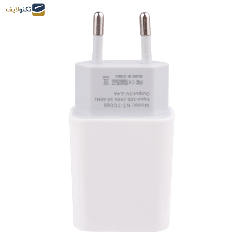 شارژر دیواری 12 وات نیتو مدل TC066 به همراه کابل لایتنینگ شارژر دیواری 12 وات نیتو مدل TC066 به همراه کابل لایتنینگ