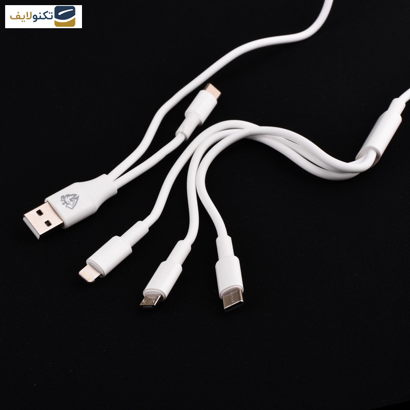 کابل تبدیل USB / USB-C به لایتنینگ/microUSB/USB-C لنیز مدل LC945 طول 1.2 متر کابل تبدیل USB / USB-C به لایتنینگ/microUSB/USB-C لنیز مدل LC945 طول 1.2 متر
