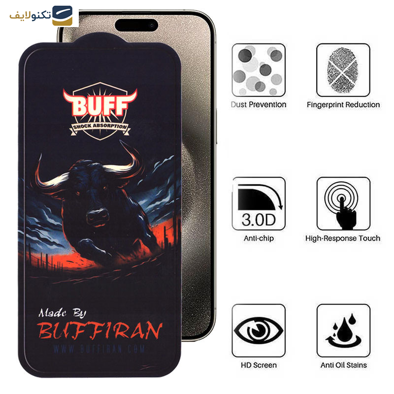 محافظ صفحه نمایش بوف مدل BullRun Crystal Pro-G مناسب برای گوشی موبایل اپل iPhone 15 Pro Max محافظ صفحه نمایش بوف مدل BullRun Crystal Pro-G مناسب برای گوشی موبایل اپل iPhone 15 Pro Max