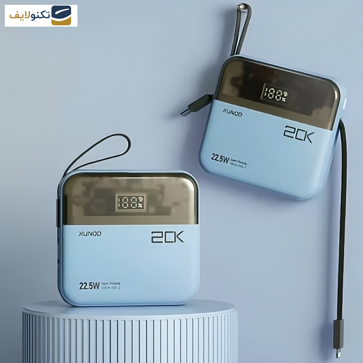 پاوربانک ژاند مدل 2Mini-XDCH-058 ظرفیت 20000 میلی آمپر ساعت