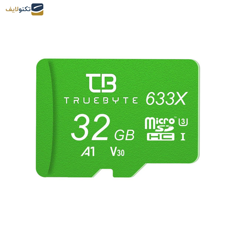 کارت حافظه microSD HC تروبایت مدل 633X-A1-V30 کلاس 10 استاندارد UHS-I U3 ظرفیت 32 گیگابایت به همراه کارت خوان کارت حافظه microSD HC تروبایت مدل 633X-A1-V30 کلاس 10 استاندارد UHS-I U3 ظرفیت 32 گیگابایت به همراه کارت خوان
