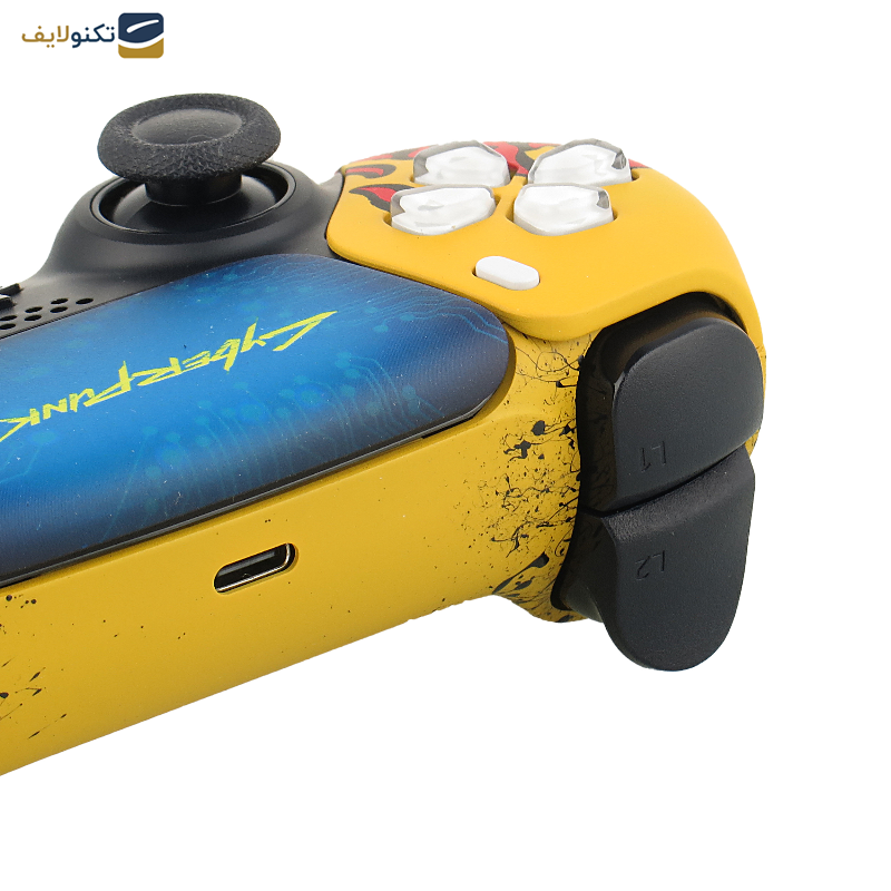 دسته بازی پلی استیشن 5 سونی مدل cyberpunk 2077 به همراه استند نگهدارنده دسته بازی پلی استیشن 5 سونی مدل cyberpunk 2077 به همراه استند نگهدارنده