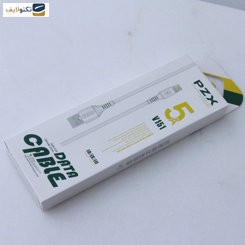 کابل تبدیل USB به لایتنینگ پی زد ایکس مدل V151 طول 1 متر کابل تبدیل USB به لایتنینگ پی زد ایکس مدل V151 طول 1 متر