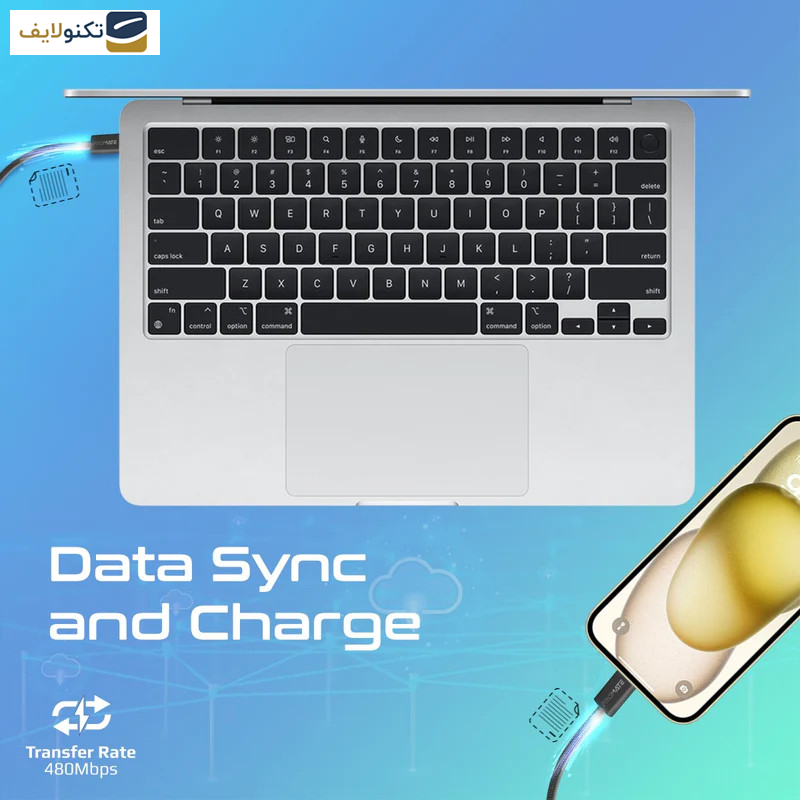 کابل USB-C پرومیت مدل ECOLINE-CC120.BLK طول 1.2 متر کابل USB-C پرومیت مدل ECOLINE-CC120.BLK طول 1.2 متر