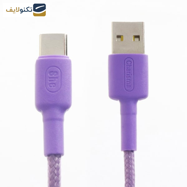 کابل تبدیل USB به USB-C شی کاریزما مدل مهرنام طول 1.2 متر کابل تبدیل USB به USB-C شی کاریزما مدل مهرنام طول 1.2 متر