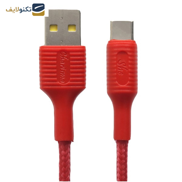 کابل تبدیل USB به USB-C شی کاریزما مدل صبا طول 1.2 متر