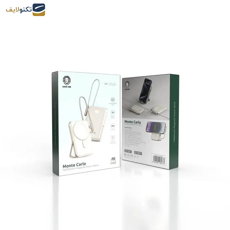 پاوربانک گرین لاین مدل monte carlo GL-PB32 ظرفیت 10000میلی آمپر ساعت پاوربانک گرین لاین مدل monte carlo GL-PB32 ظرفیت 10000میلی آمپر ساعت