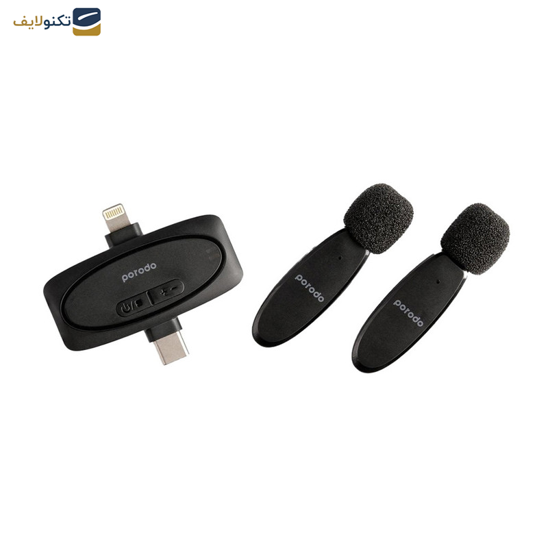 میکروفن بی سیم مدل Porodo DUAL MIC میکروفن بی سیم مدل Porodo DUAL MIC