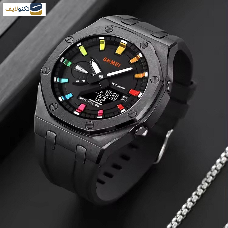 ساعت مچی عقربه‌ای مردانه اسکمی مدل 2243BKCLBK