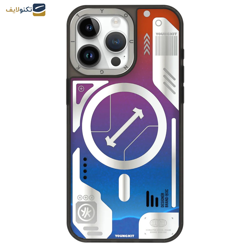 کاور یانگ کیت مدل آکواریومی شاین آبی مناسب برای گوشی موبایل  اپل Iphone15promax