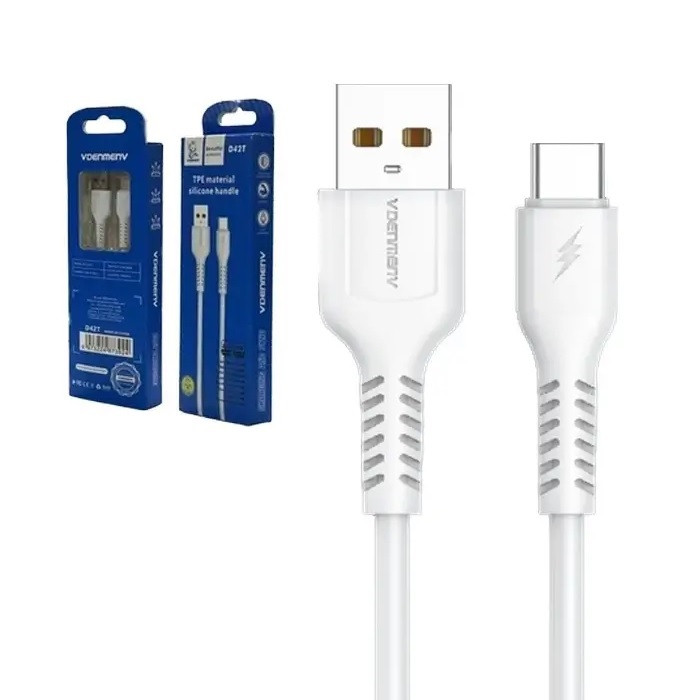کابل تبدیل USB به USB-C وی دنمن وی مدل D42T طول 1 متر کابل تبدیل USB به USB-C وی دنمن وی مدل D42T طول 1 متر
