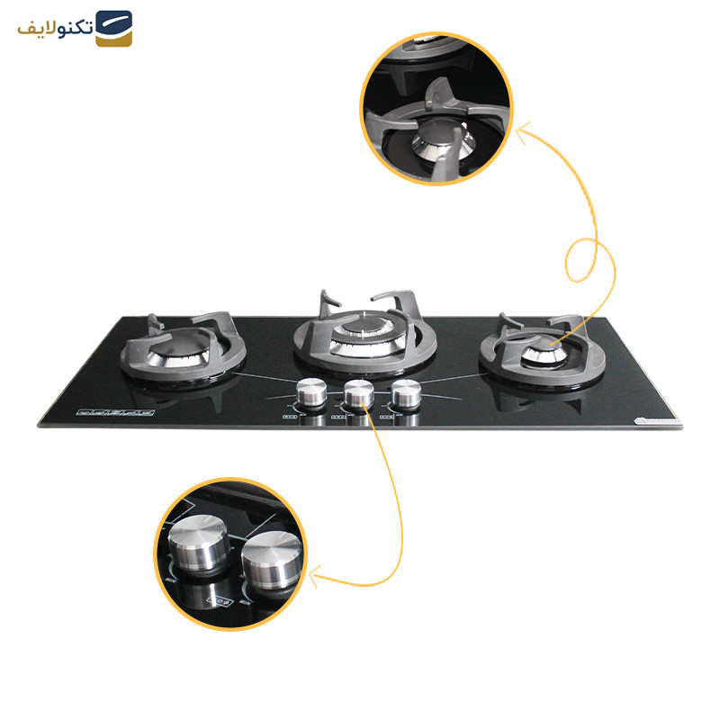 اجاق گاز صفحه ای آذرلوکس مدل G03ML - 10B اجاق گاز صفحه ای آذرلوکس مدل G03ML - 10B