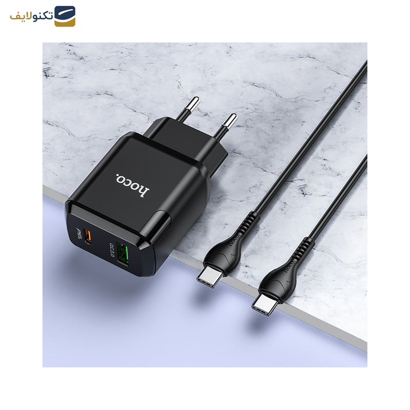 شارژر دیواری هوکو مدل N5 PD 20W+QC3.0 به همراه کابل USB-C شارژر دیواری هوکو مدل N5 PD 20W+QC3.0 به همراه کابل USB-C