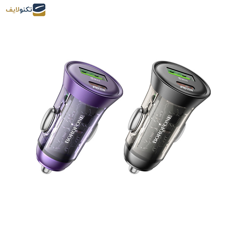 شارژر فندکی 25 وات بروفون مدل BZ26A PD+QC3.0