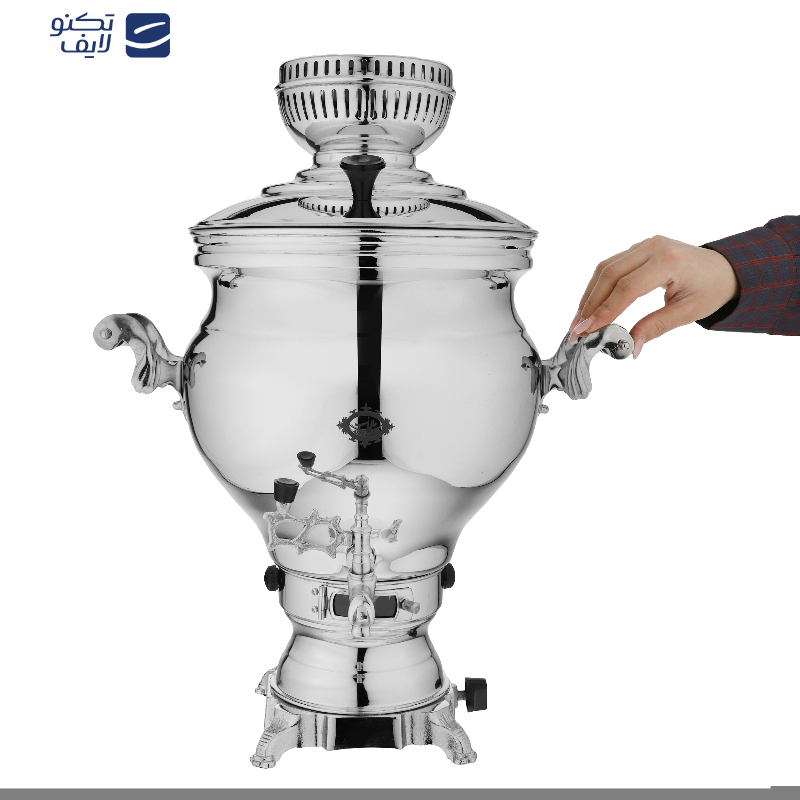 سماور گاز سوز عالی نسب مدل ارس سیمین گنجایش 8/5 لیتر سماور گاز سوز عالی نسب مدل ارس سیمین گنجایش 8/5 لیتر