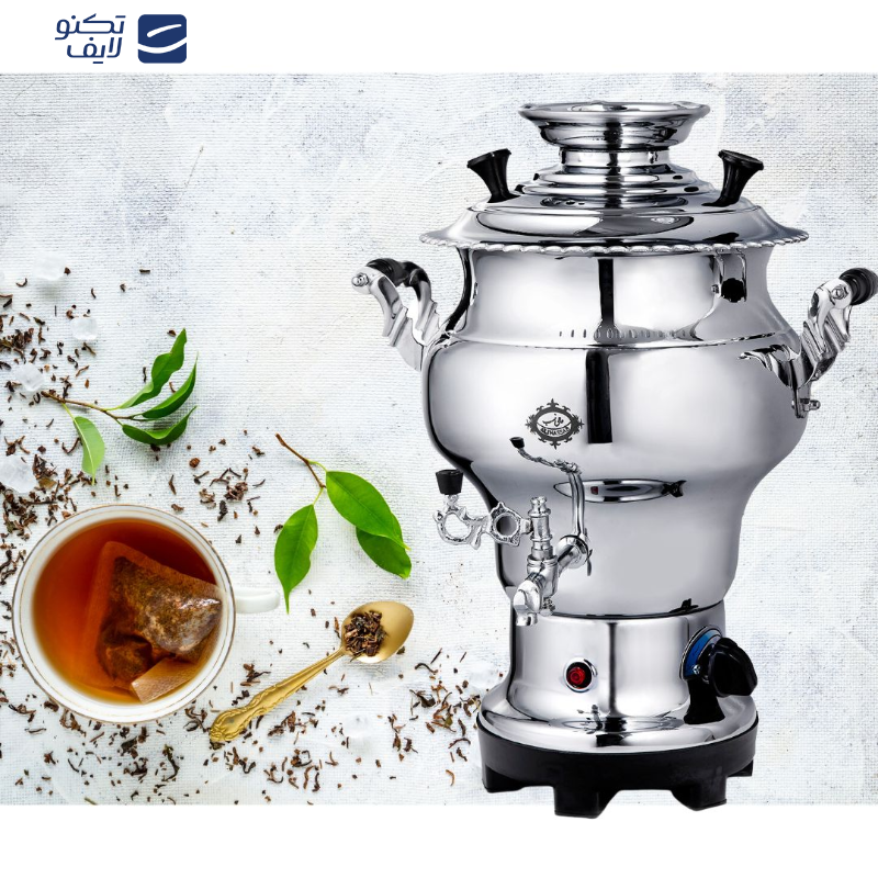 سماور برقی عالی نسب مدل سیلور ظرفیت 7 لیتر سماور برقی عالی نسب مدل سیلور ظرفیت 7 لیتر
