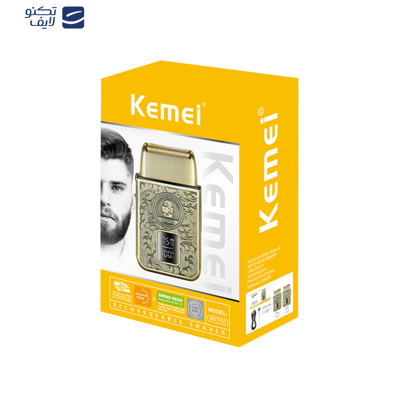 ست ماشین اصلاح موی صورت و بدن شارژی کیمی مدل KM-T101 ست ماشین اصلاح موی صورت و بدن شارژی کیمی مدل KM-T101