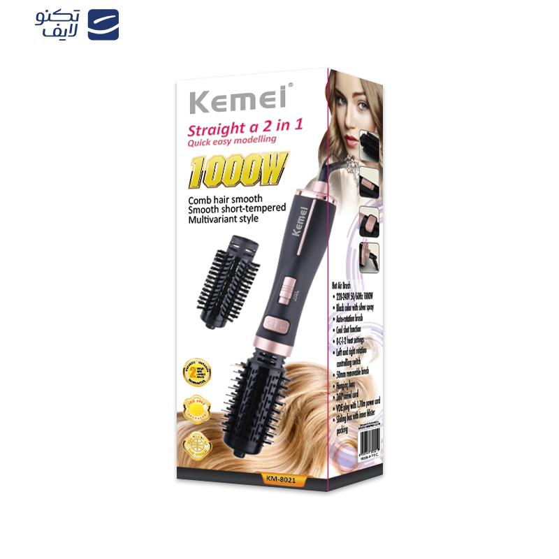 سشوار برس دار چرخشی کیمی مدل KM-8021