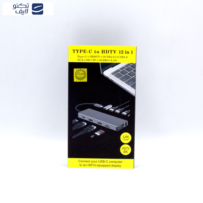 هاب 12 پورت USB-C اینت مدل En-CoT7025 هاب 12 پورت USB-C اینت مدل En-CoT7025
