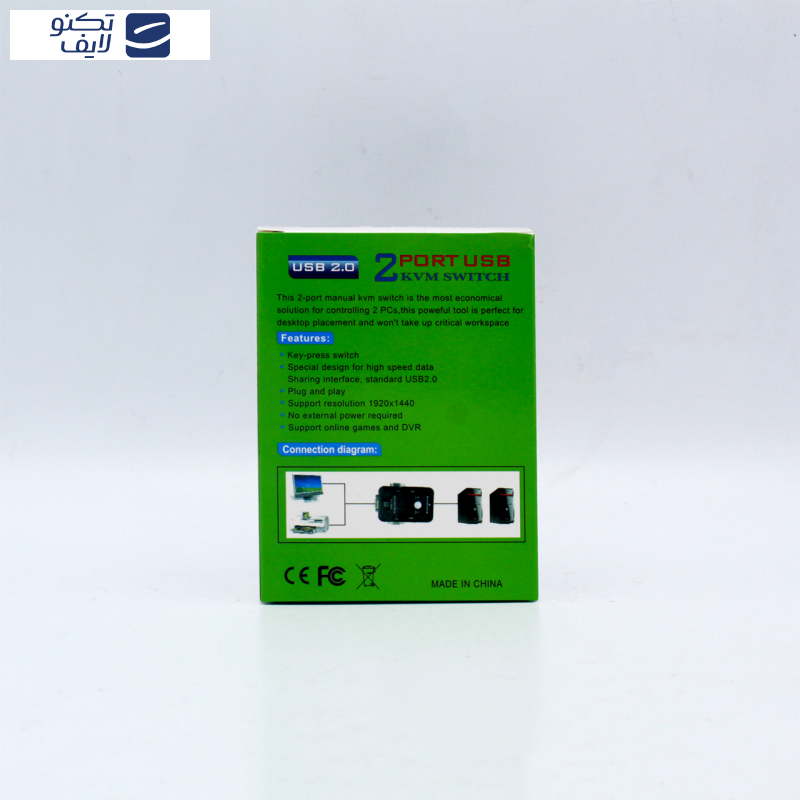 سوییچ 2 پورت KVM ای نت مدل En-SKV2m سوییچ 2 پورت KVM ای نت مدل En-SKV2m