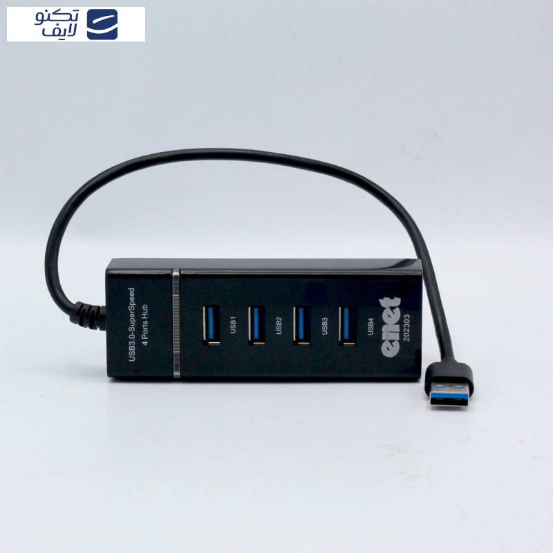 هاب چهار پورت USB 3.0 ای نت مدل En-HT24D03 هاب چهار پورت USB 3.0 ای نت مدل En-HT24D03