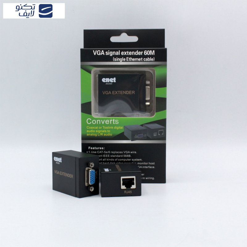 اکستندر VGA تحت شبکه ای نت مدل En-ExV60m بسته 2 عددی اکستندر VGA تحت شبکه ای نت مدل En-ExV60m بسته 2 عددی
