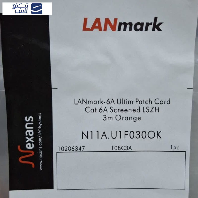 پچ کورد Cat6A نگزنس مدل N11A.U1F030OK - LANmark 6A LSZH U/UTP پچ کورد Cat6A نگزنس مدل N11A.U1F030OK - LANmark 6A LSZH U/UTP