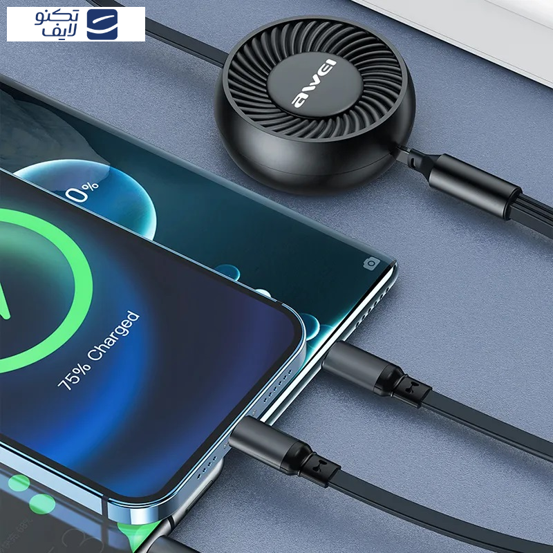 کابل تبدیل USB به microUSB /USB-C / لایتنینگ اوی مدل CL136 Retract طول 1 متر کابل تبدیل USB به microUSB /USB-C / لایتنینگ اوی مدل CL136 Retract طول 1 متر