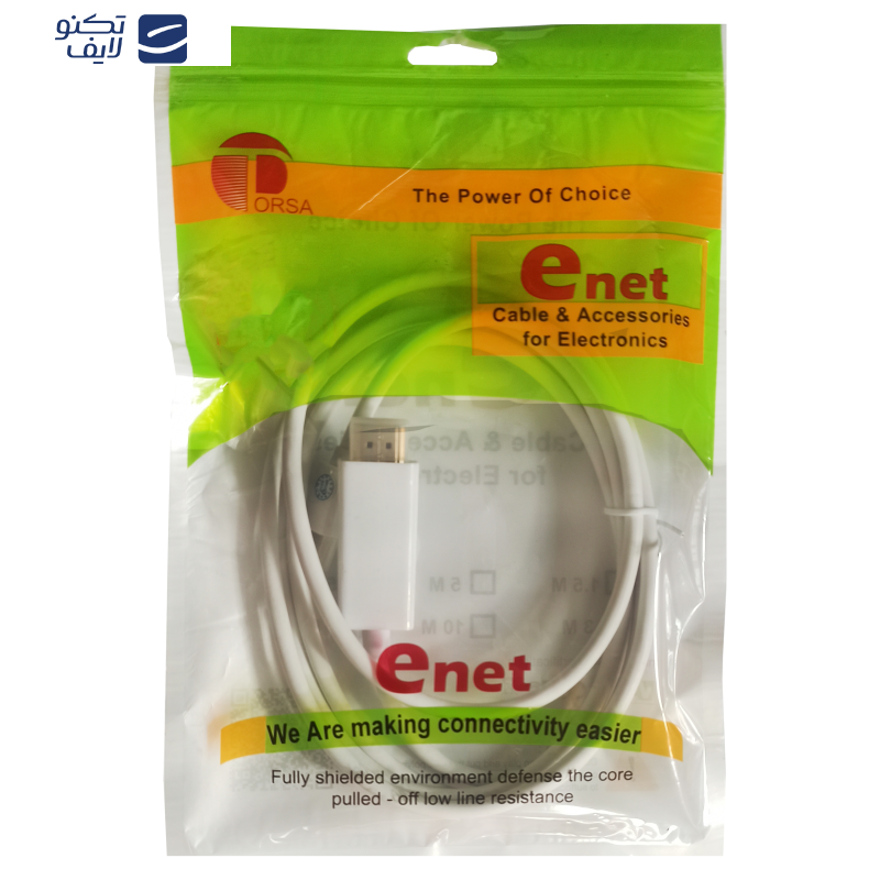 کابل تبدیل Mini displayPortبه HDMI ای نت مدل EN-CAmh20 طول 1.5 متر کابل تبدیل Mini displayPortبه HDMI ای نت مدل EN-CAmh20 طول 1.5 متر