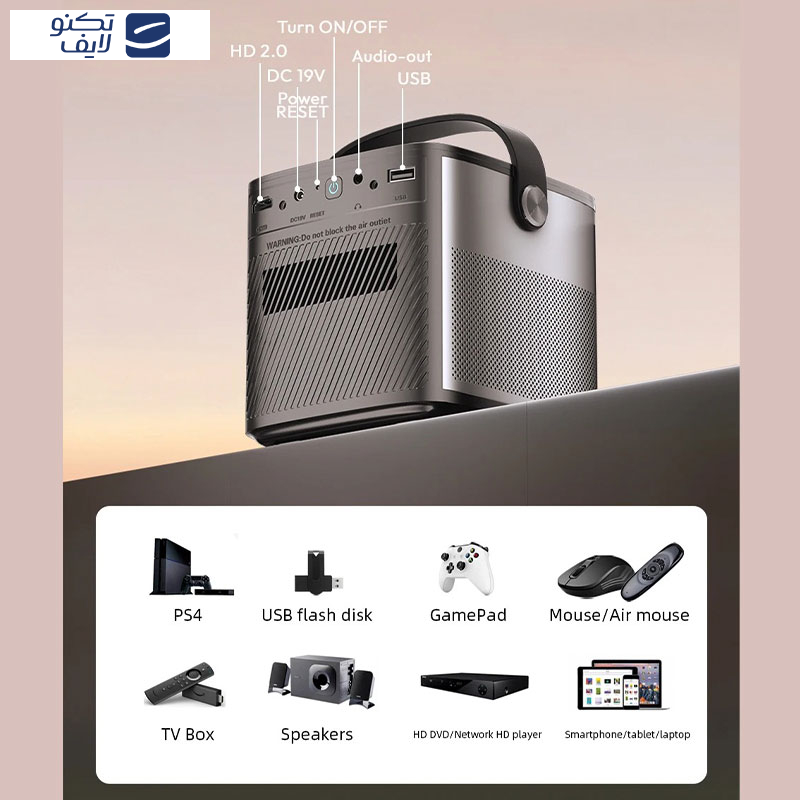 ویدئو پروژکتور بینتیک مدل Byintek Smart Projector U80 max ویدئو پروژکتور بینتیک مدل Byintek Smart Projector U80 max