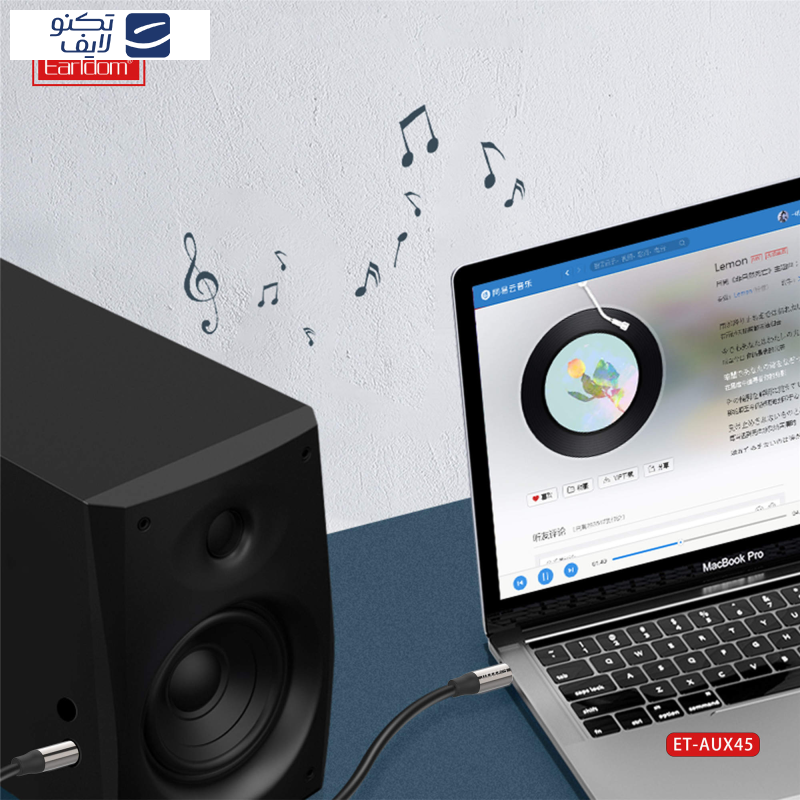 کابل AUX ارلدام مدل AUX45 طول 1 متر