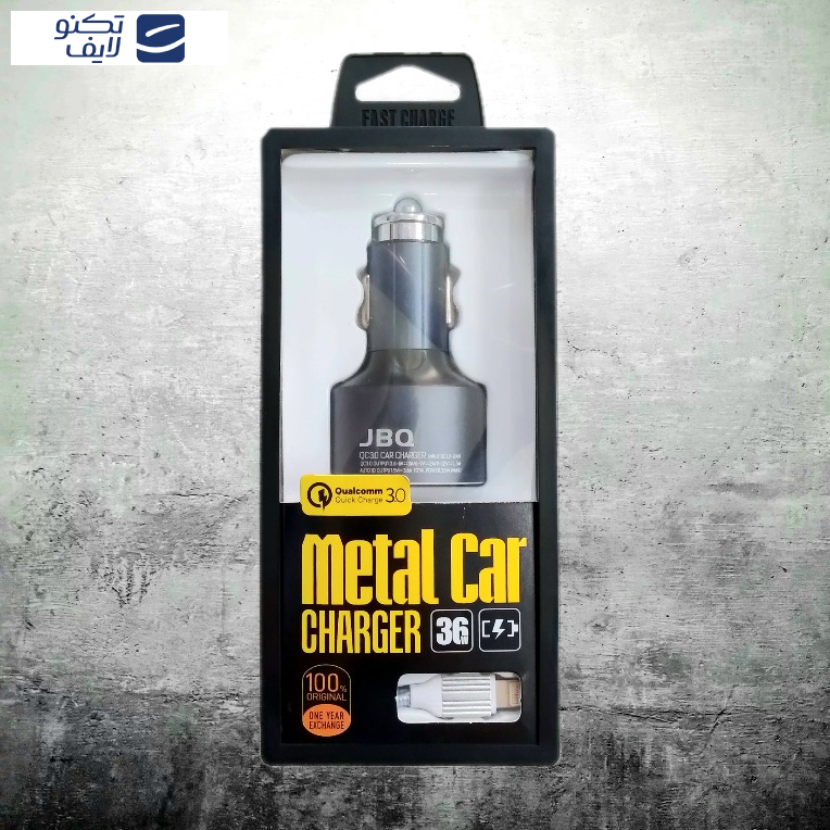 شارژر فندکی جی بی کیو مدل c7030 jBQ به همراه  کابل تبدیل لایتنینگ