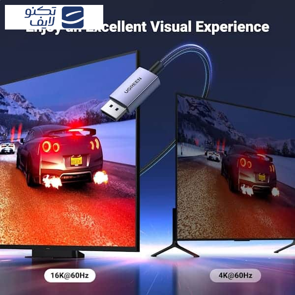 کابل DisplayPort 2.1 Male یوگرین مدل DP118-15384 طول 2 متر کابل DisplayPort 2.1 Male یوگرین مدل DP118-15384 طول 2 متر