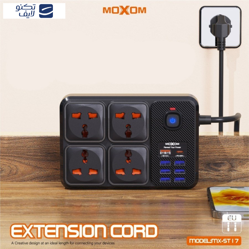 چندراهی برق رومیزی موکسوم مدل MH-ST17 چندراهی برق رومیزی موکسوم مدل MH-ST17