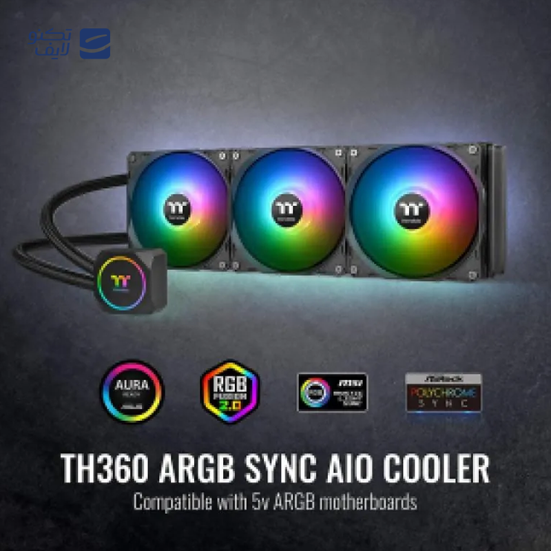 gallery-خنک کننده مایع پردازنده ترمالتیک مدل TH360 V2 ARGB Black copy.png