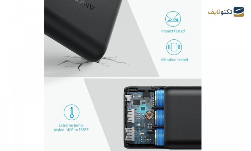 پاوربانک انکر مدل A1278 PowerCore با ظرفیت 20000 میلی‌آمپر ساعت و شارژ سریع
