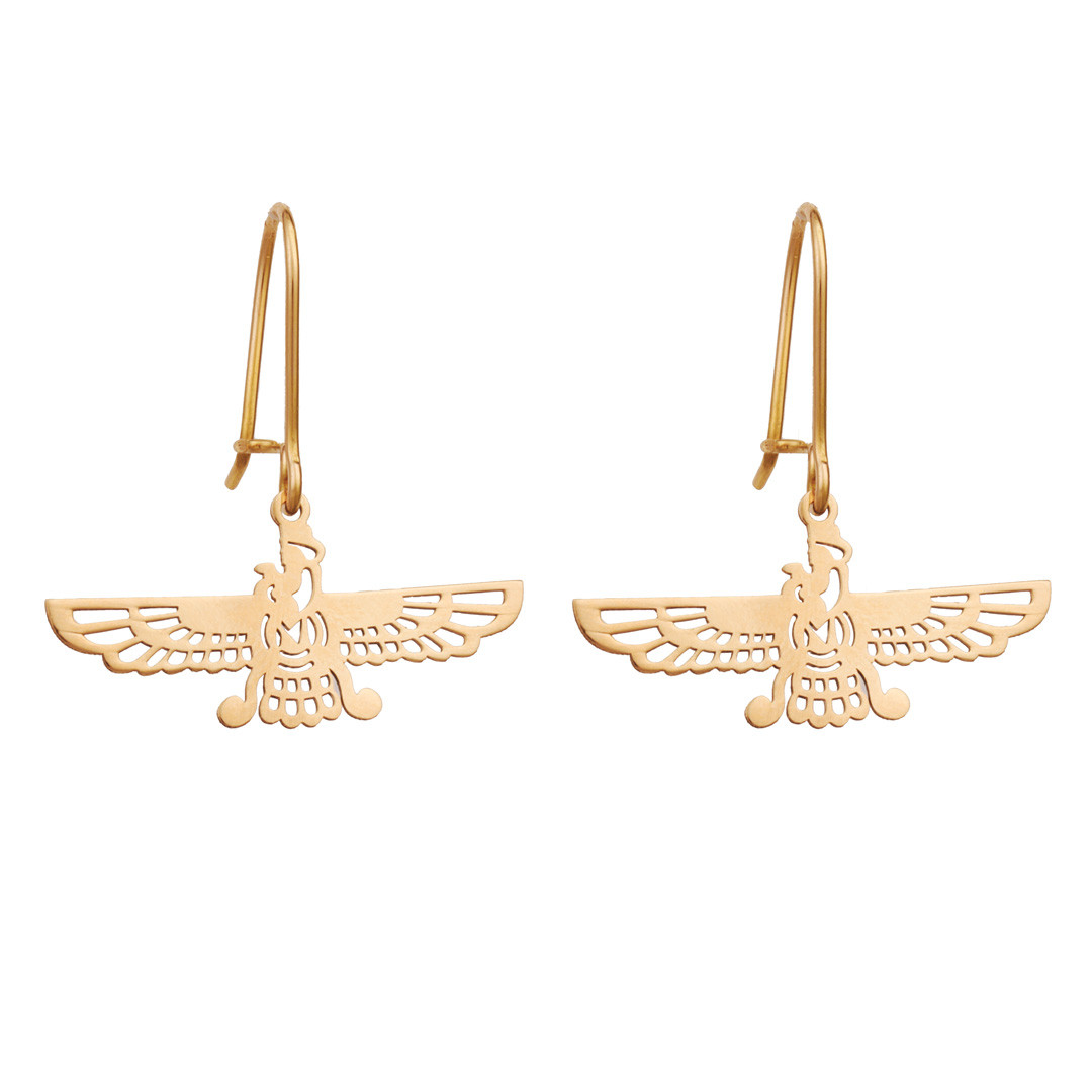 گوشواره فروهر طلا 18 عیار گوشواره فروهر طلا 18 عیار