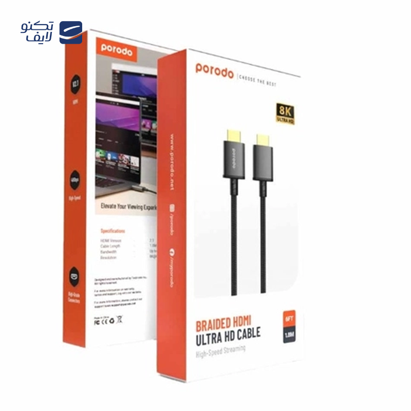 gallery-کابل HDMI پرودو مدل Black PD-8KHDM2-BK طول 1.8 متر-gallery-0-TLP-123392_ed613cdb-d1d3-454f-94a0-d69f67f8deeb.webp