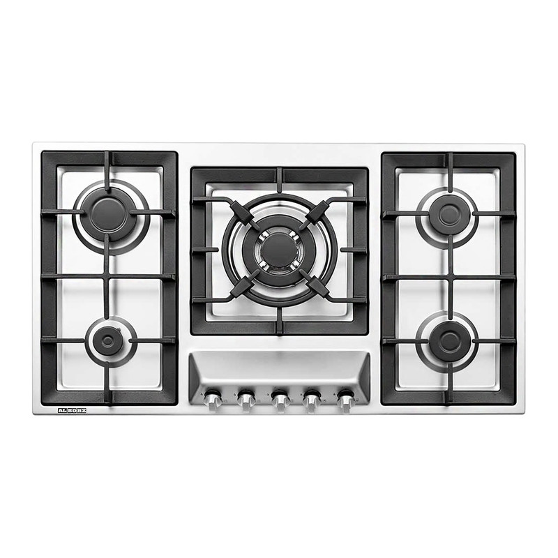 اجاق گاز صفحه‌ای 5 شعله استیل البرز کد S5960