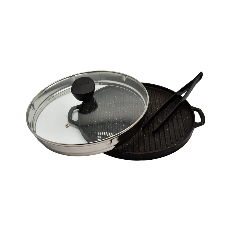 تابه گریل یونیک مدل گرد سایز 30 کد 6003 تابه گریل یونیک مدل گرد سایز 30 کد 6003