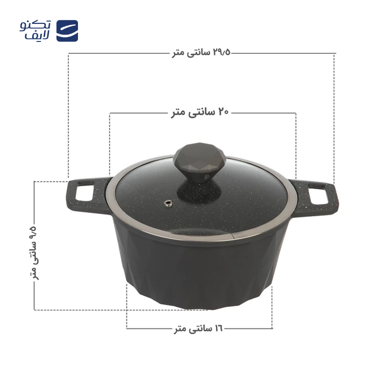 قابلمه تکنو مدل دایمند سایز 20