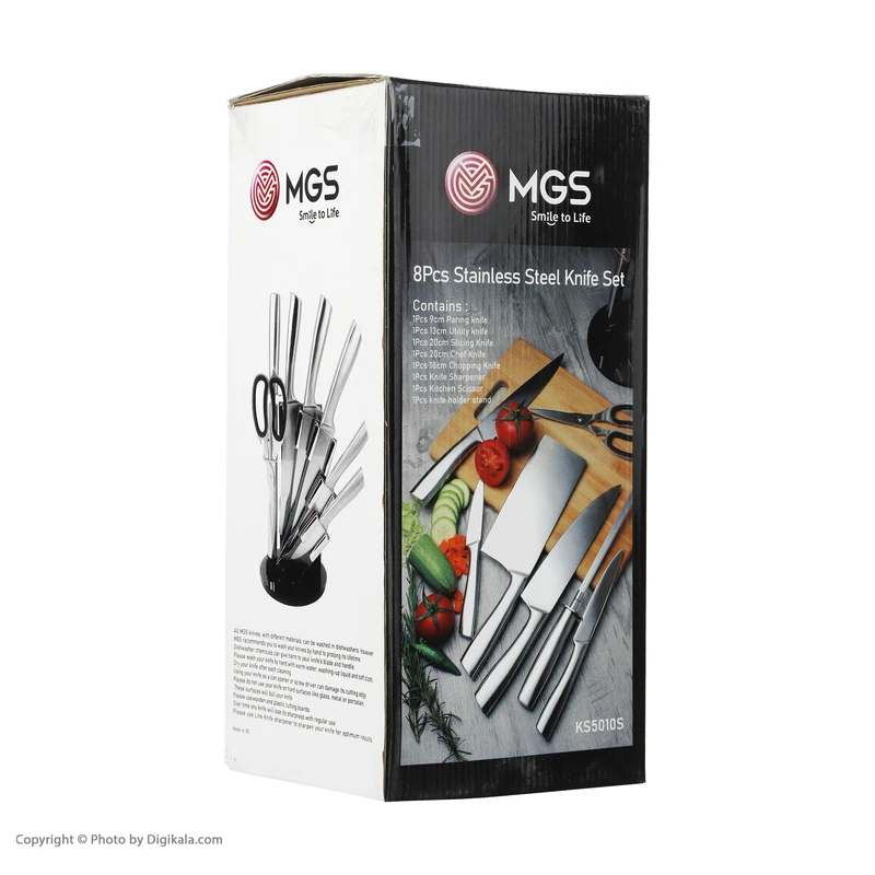 سرویس چاقو آشپزخانه 8 پارچه ام جی اس مدل KS5010s