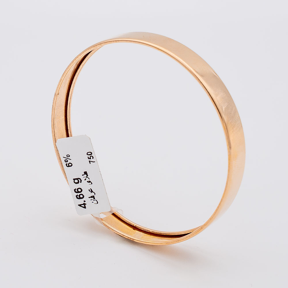 النگو طلا 18 عیار گالری طلا عرفان مدل آینه ای پهن 8میل کد4224